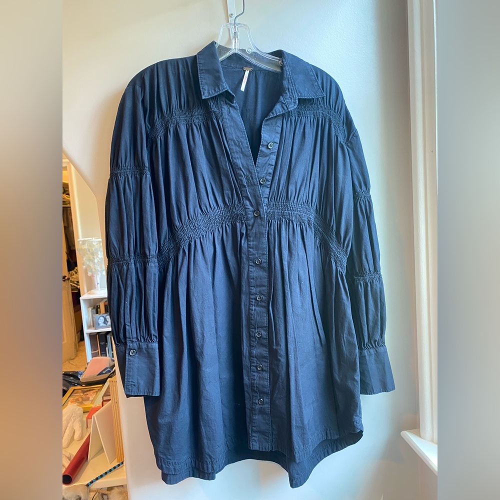 Black XS Free People button down dress